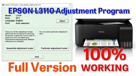 Epson L3110 Resetter Adjustment Program: Free Download & Uses.
